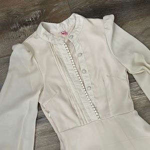 Vintage cream dress | boho | beautiful eclectic | Size “S”